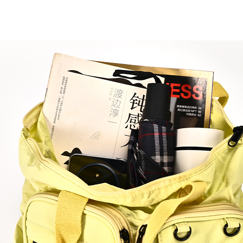 light green Foldable Convertible Tote Bag, Multi-Functional Large Capacity Travel Handbag, Portable Lightweight Crossbody Storage Bag - Image 5