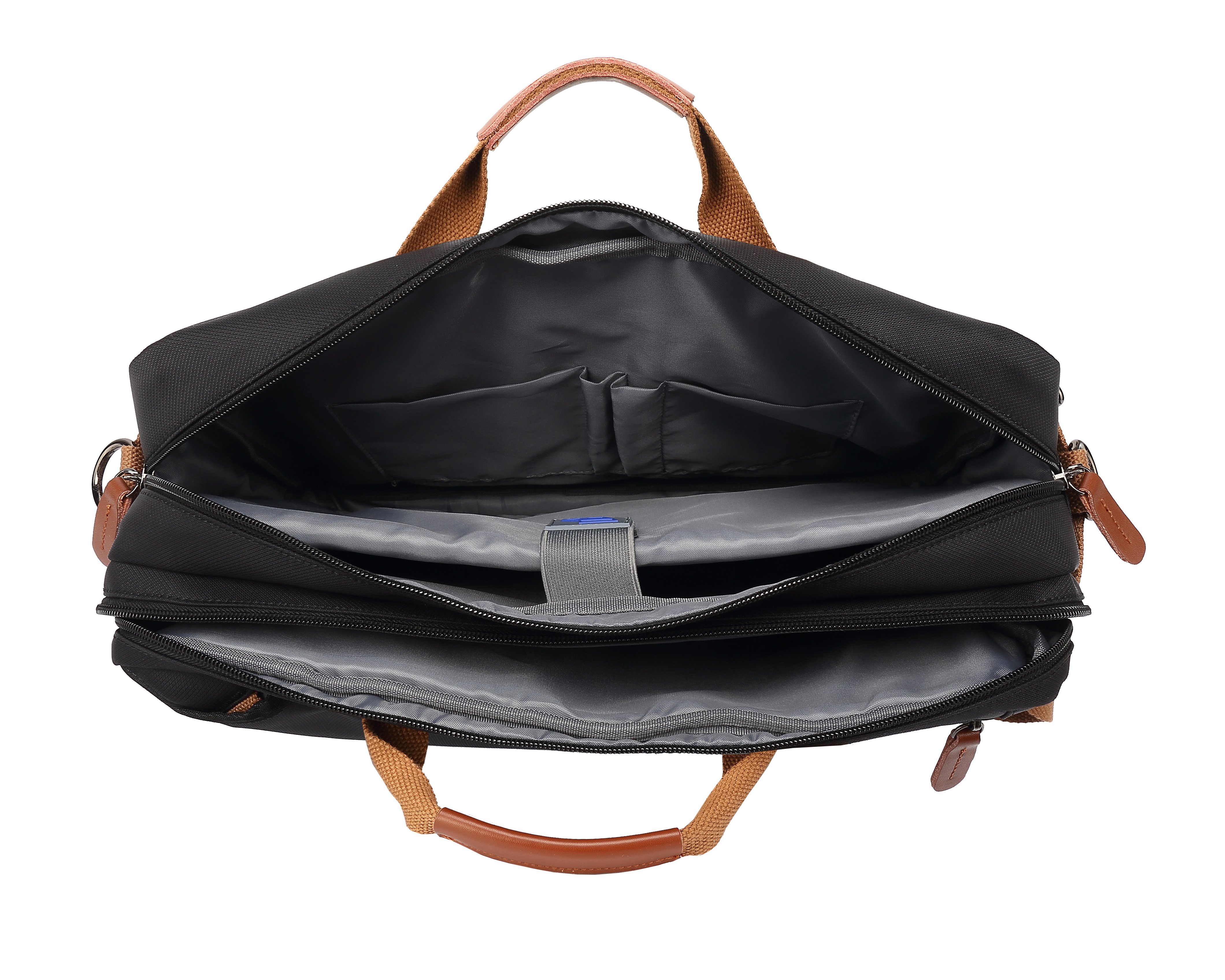 Men&rsquo;s Business Travel Laptop Backpack, Large Capacity Water-Resistant Bag with Multi-Functional Convertible Design for Backpack, Shoulder, Crossbody or Hand-Carry - Image 6