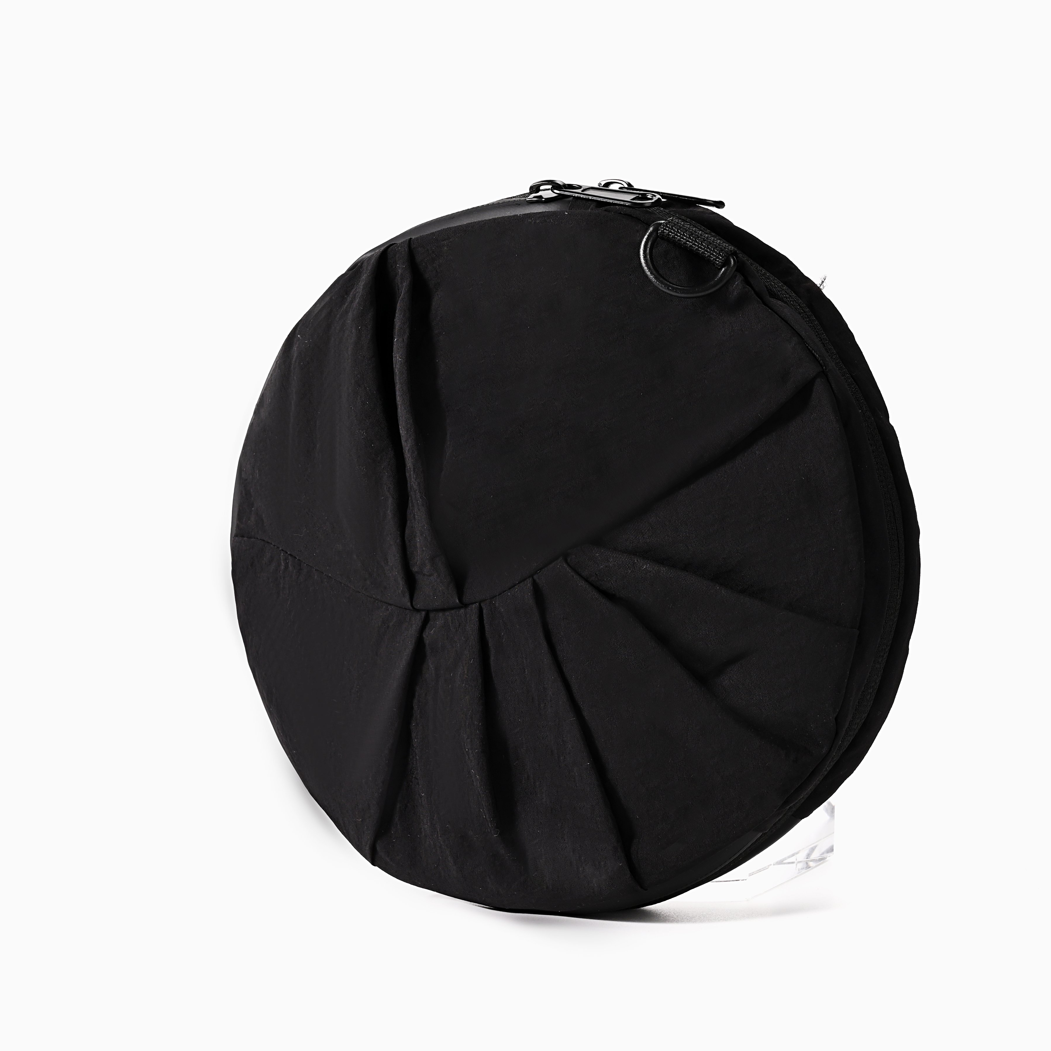 small round foldable nylon duffel gym bag packable Yoga travel bag - Image 7