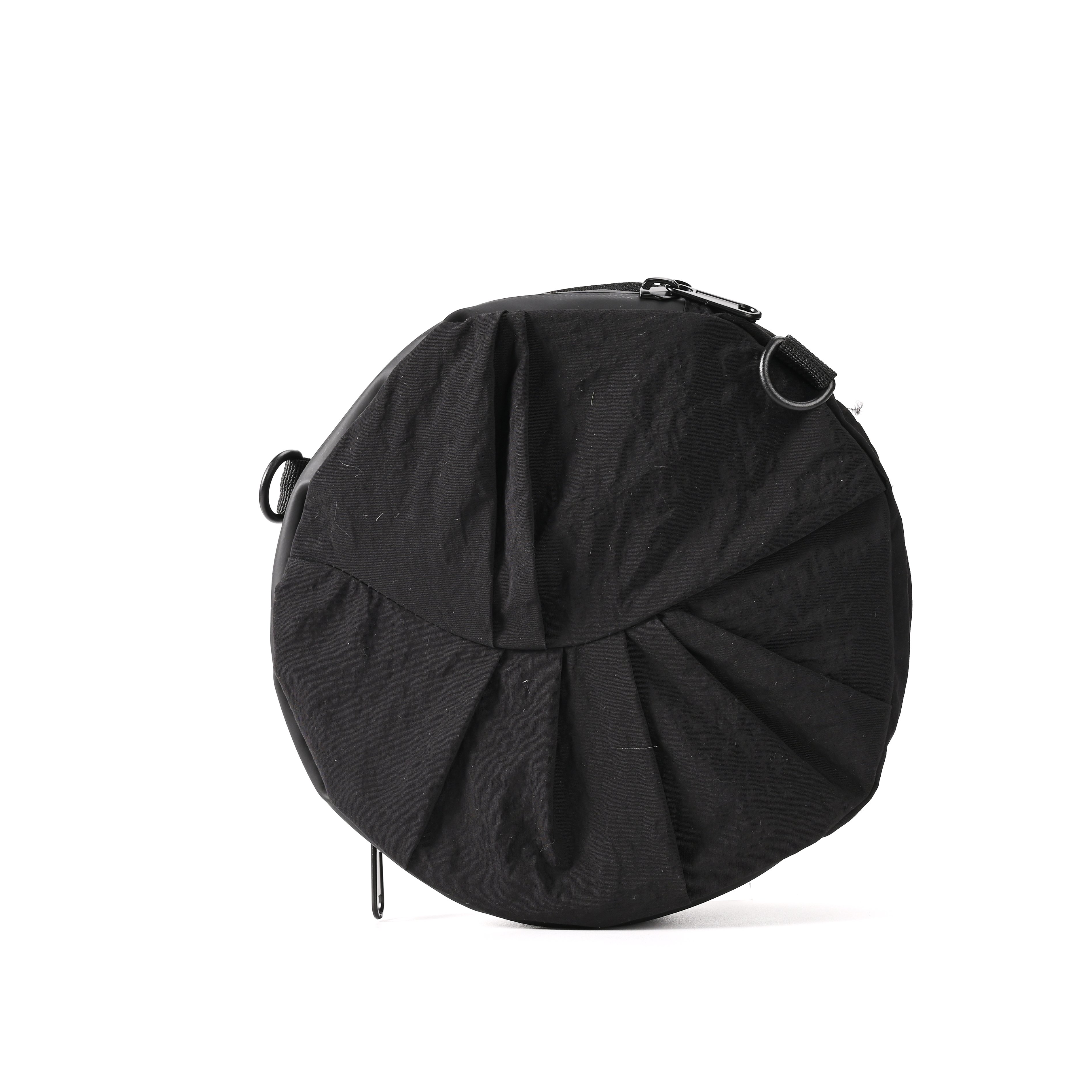 small round foldable nylon duffel gym bag packable Yoga travel bag - Image 8